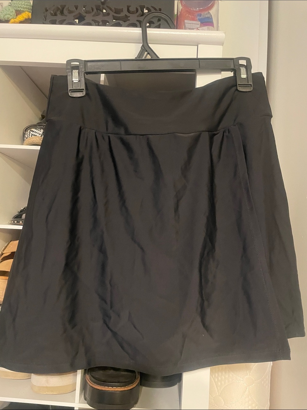 Women's Black A-Line Swim Skirt/Shorts